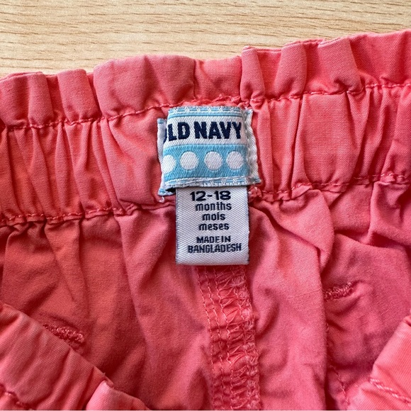 Old Navy Pull On Shorts in Coral - Size 12-18 Months - Picture 2 of 10